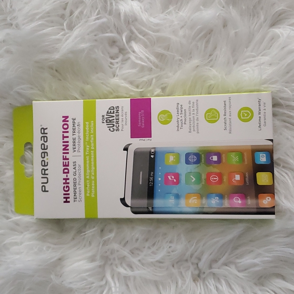 PureGear High Definition Tempered Glass Screen Protector for Galaxy S10